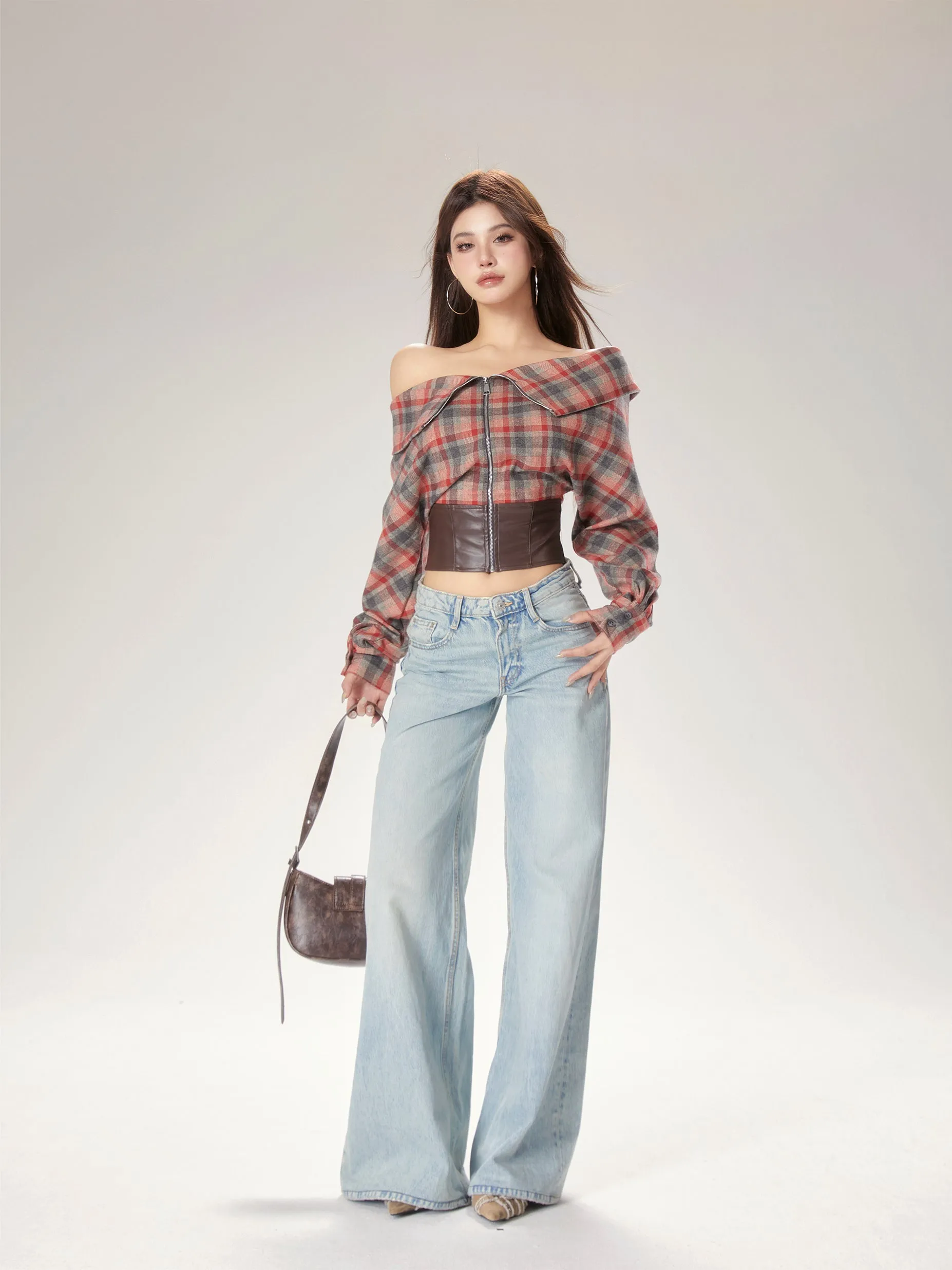 【24s Oct.】Trendy Plaid Long Sleeve Shirt