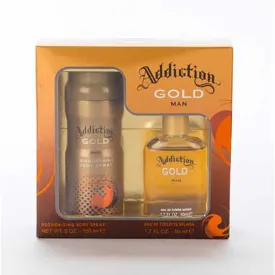 Addiction Gold Mens Body Spray & Aftershave Gift Set