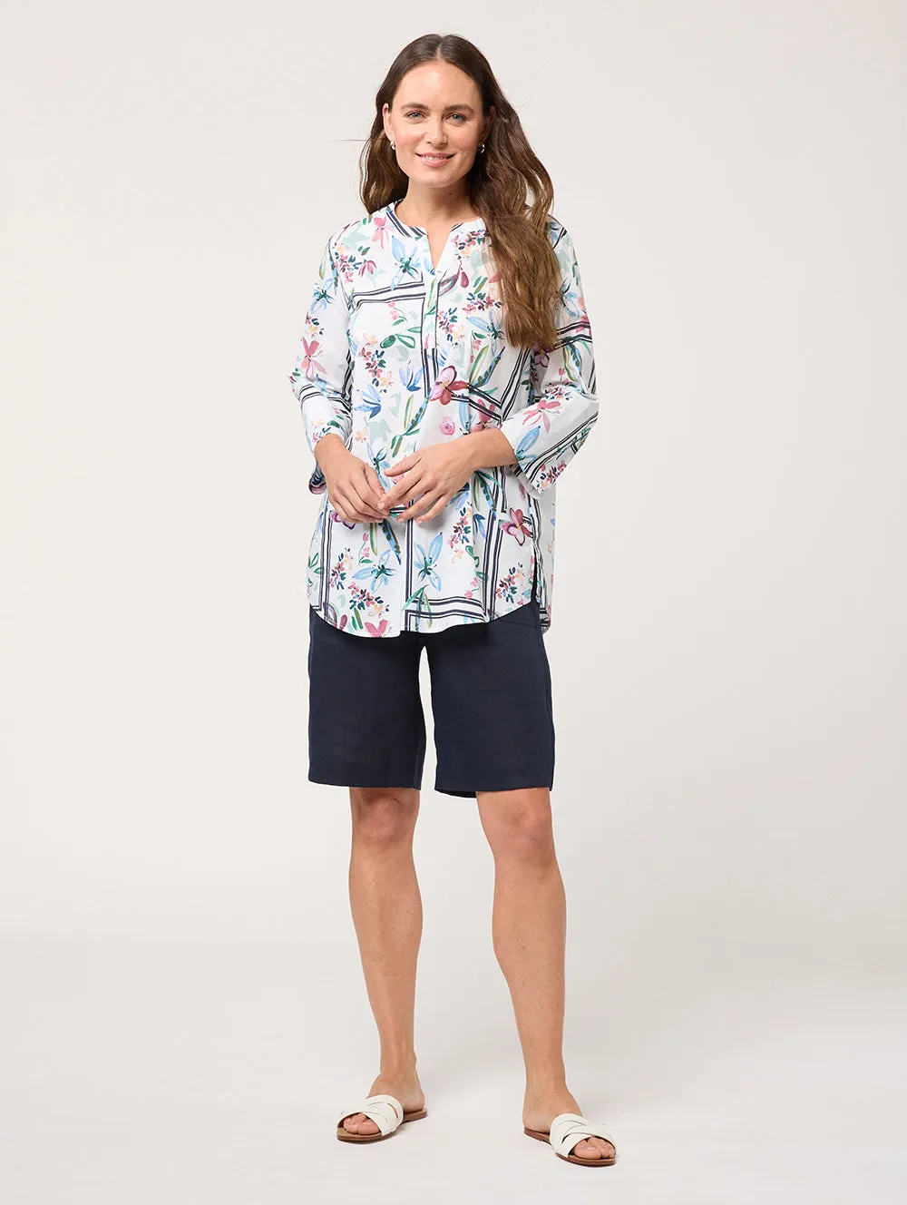 Adoria Tile 3/4 Sleeve Shirt