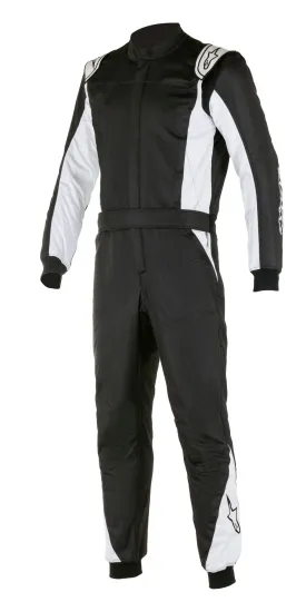 ALPINESTARS 3352722_119_44 ATOM Race suit, FIA 8856-2018, black/silver, Size 44