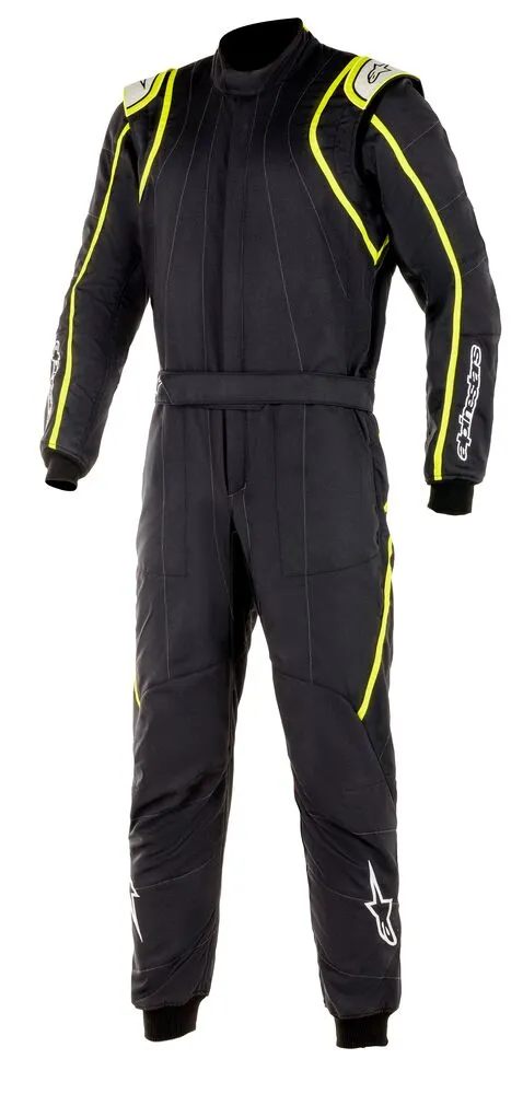 ALPINESTARS 3355020_155_46 GP RACE v2 Racing suit, FIA 8856-2018, black/fluo yellow, Size 46