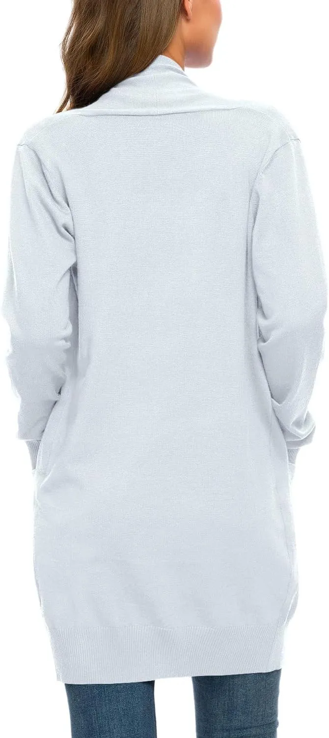 Anymiss Womens Lightweight Cardigan Sweaters Knit Kimono Oversized Soft Jackets with Pockets S-3X