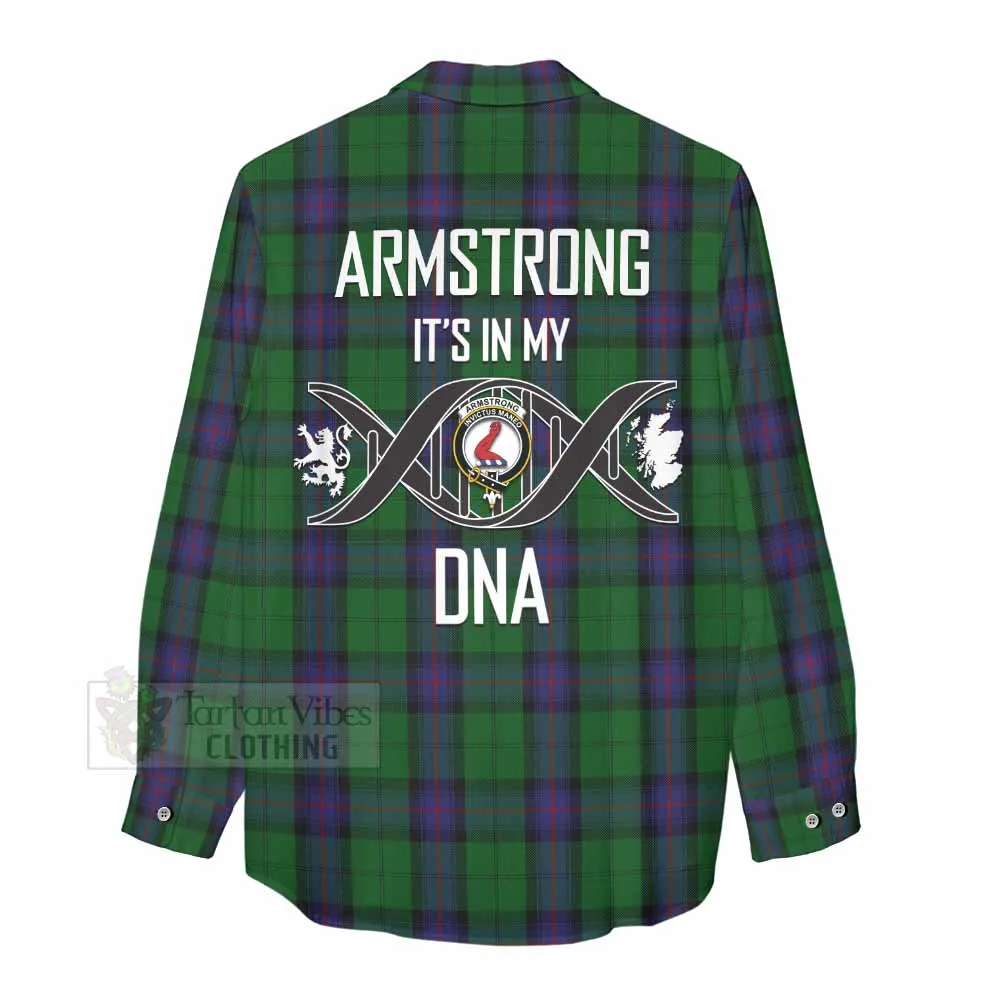 Armstrong Tartan Women's Casual Shirt with Family Crest DNA In Me Style