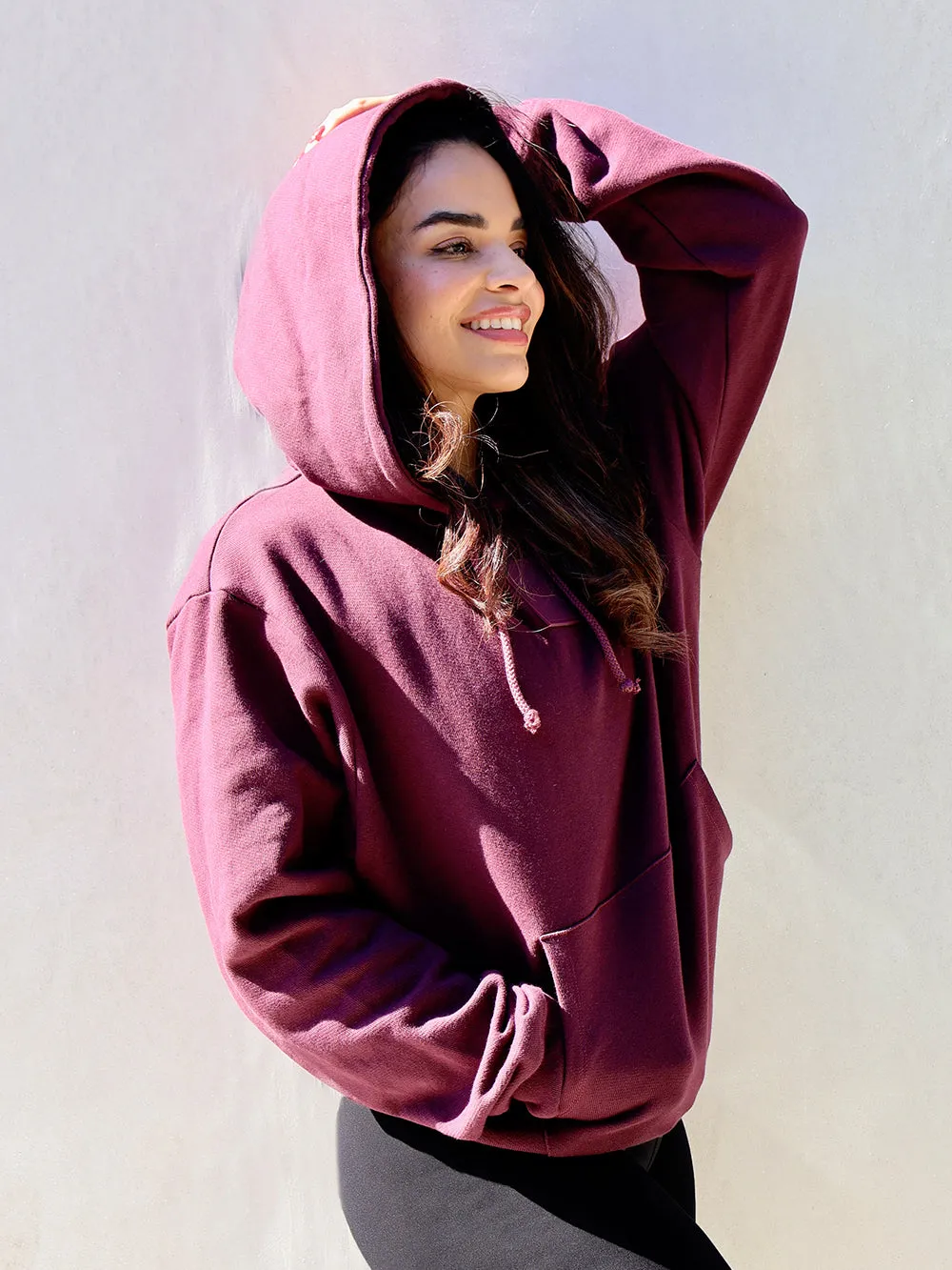 BARRY'S GARNET DIAGONAL HOODIE