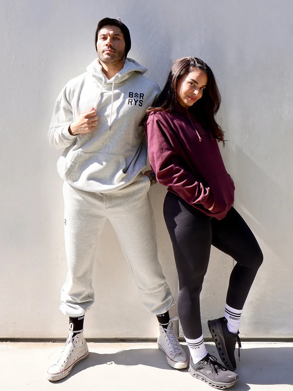 BARRY'S GARNET DIAGONAL HOODIE