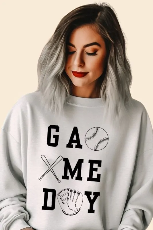 Baseball Game Day Pullover Sweatshirt