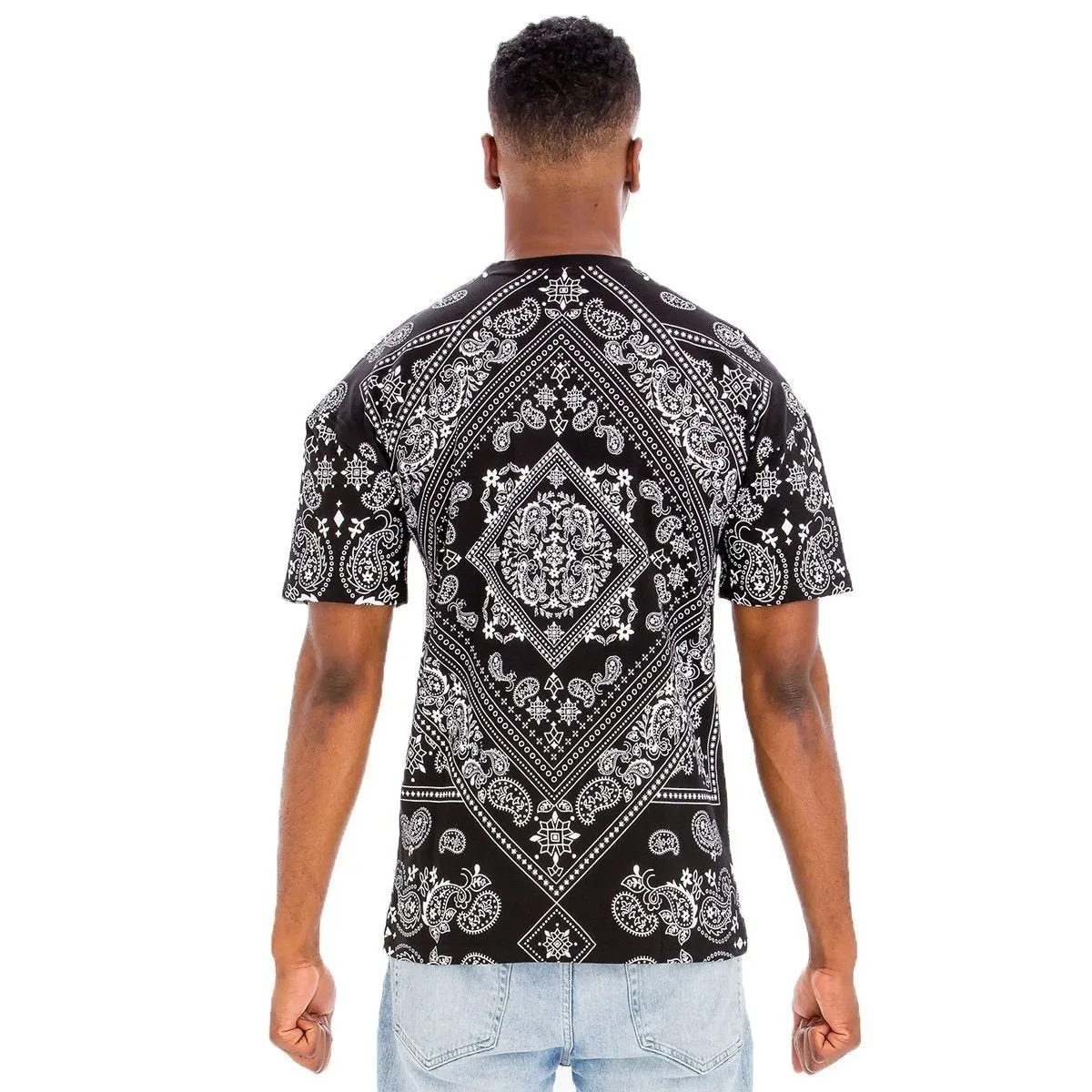 Black Paisley Crew T-shirt