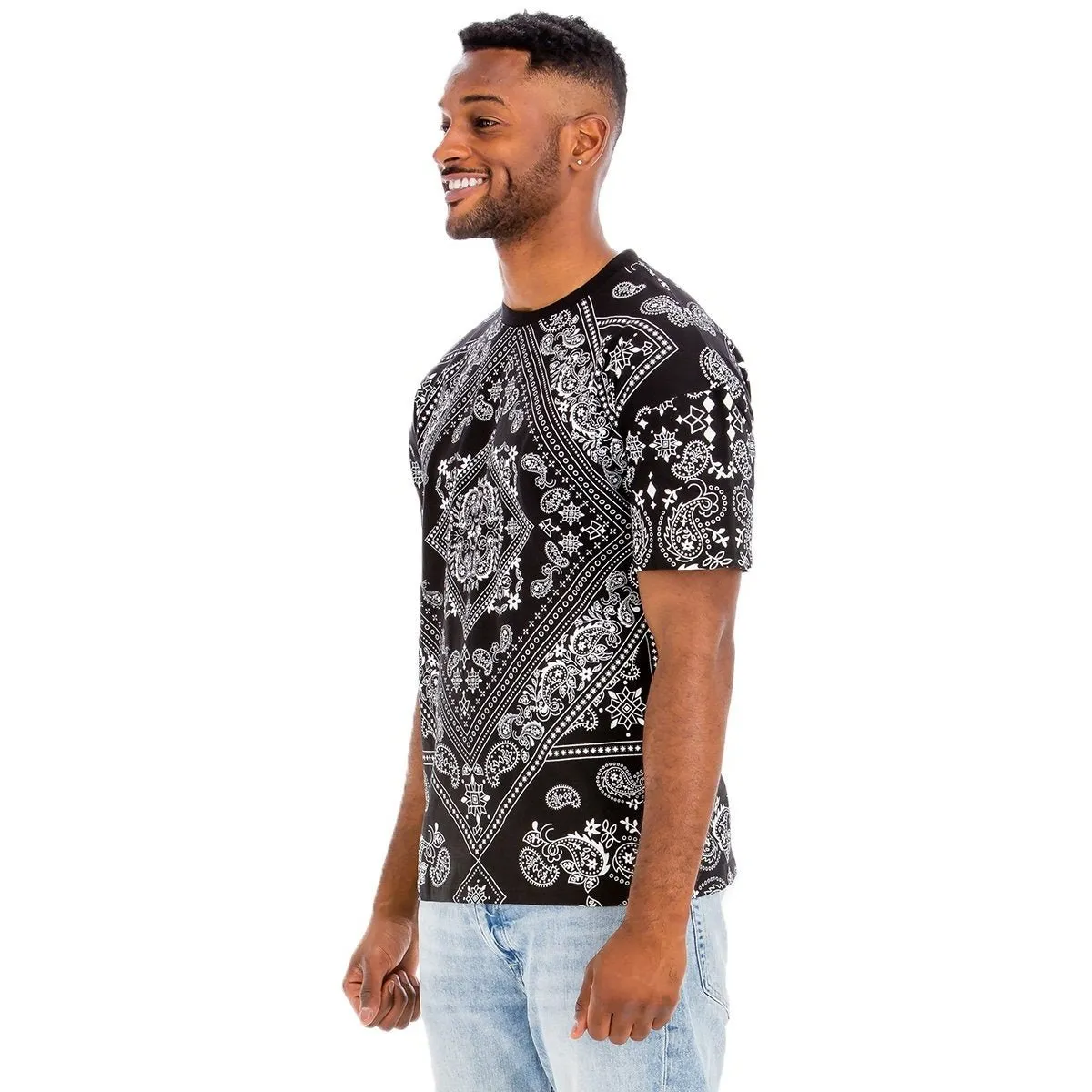 Black Paisley Crew T-shirt