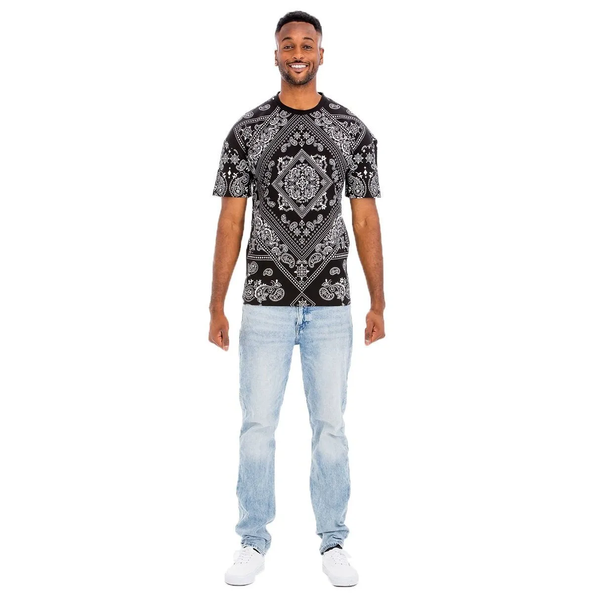 Black Paisley Crew T-shirt
