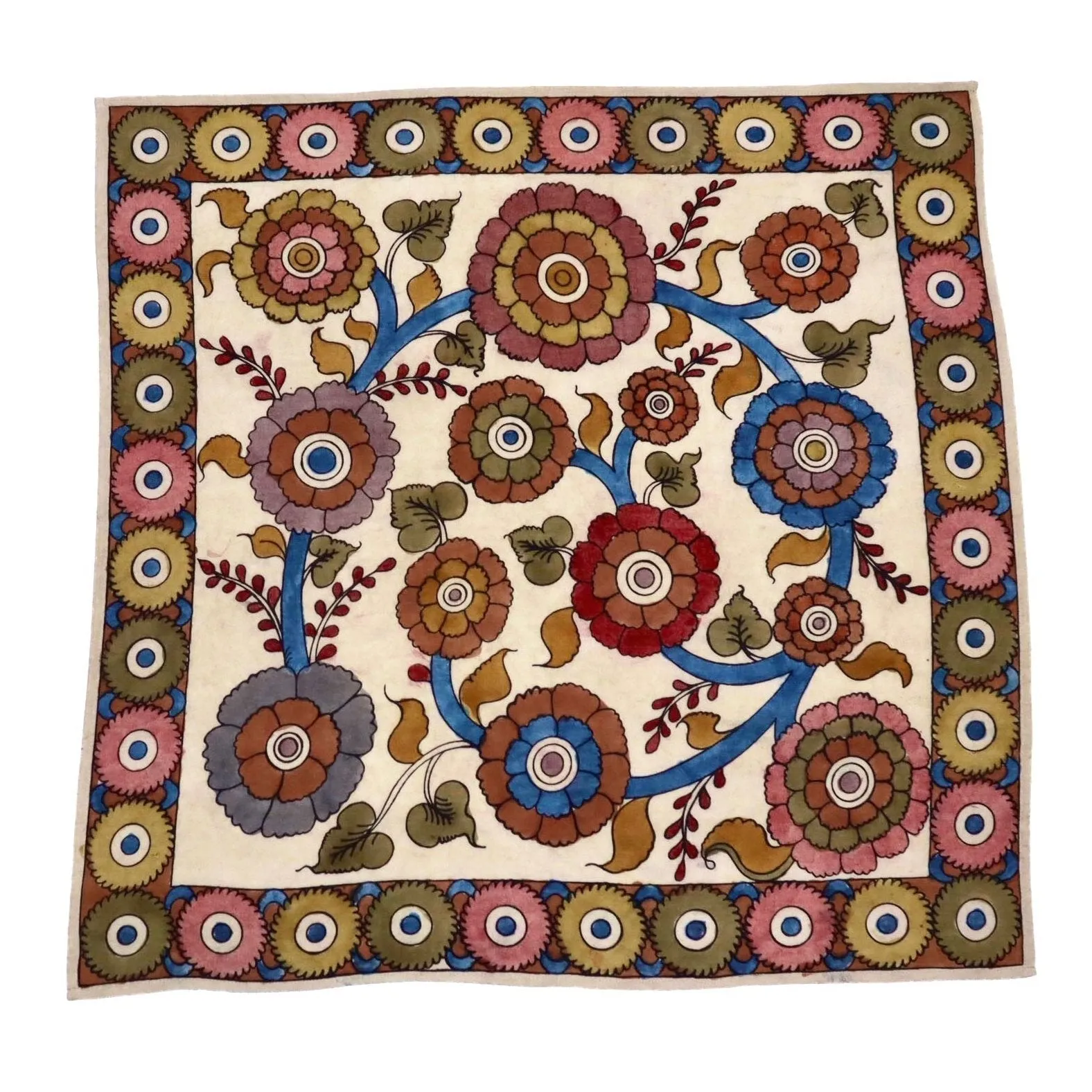 Blossom Reverie - Limited Edition Hand-Painted Cotton Bandana