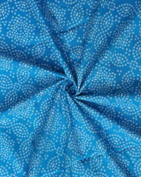 BLUE ABSTRACT DESIGN COTTON PRINTED FABRIC