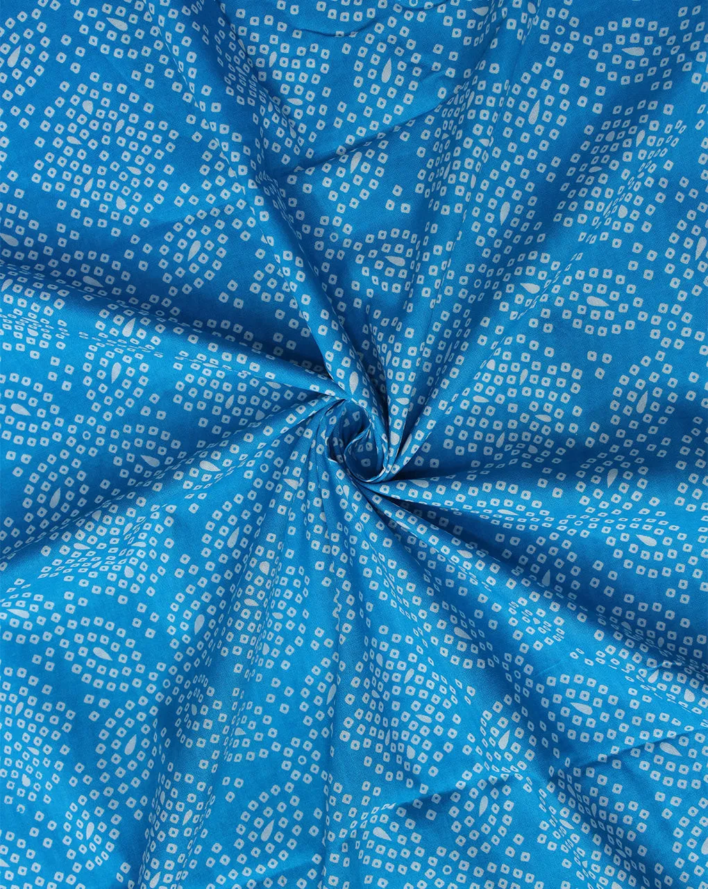 BLUE ABSTRACT DESIGN COTTON PRINTED FABRIC
