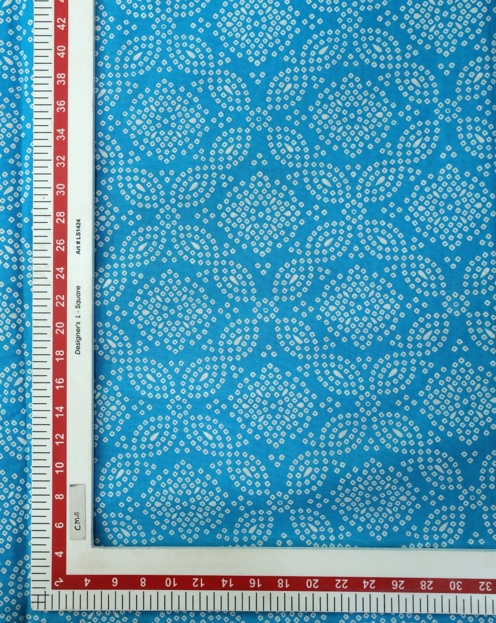 BLUE ABSTRACT DESIGN COTTON PRINTED FABRIC