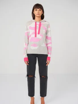 Brodie Cashmere S Chloe Camo Grey & Pink Hoodie