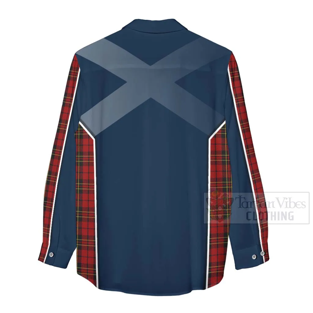 Brodie Tartan Women's Casual Shirt with Family Crest and Scottish Thistle Vibes Sport Style