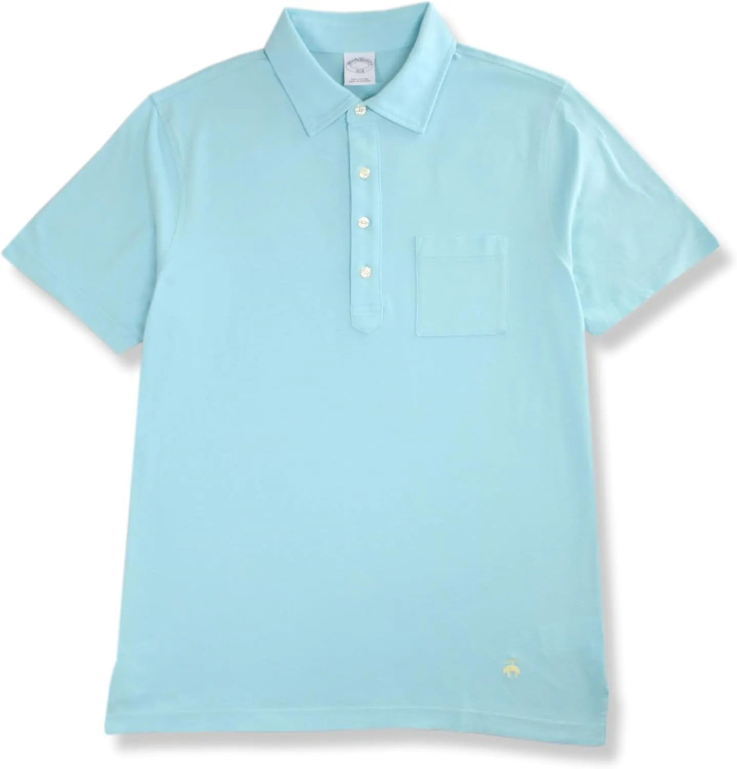Brooks Brothers Mens Slim Fit Soft Knit Cotton Pocket Four Button Polo Shirt,