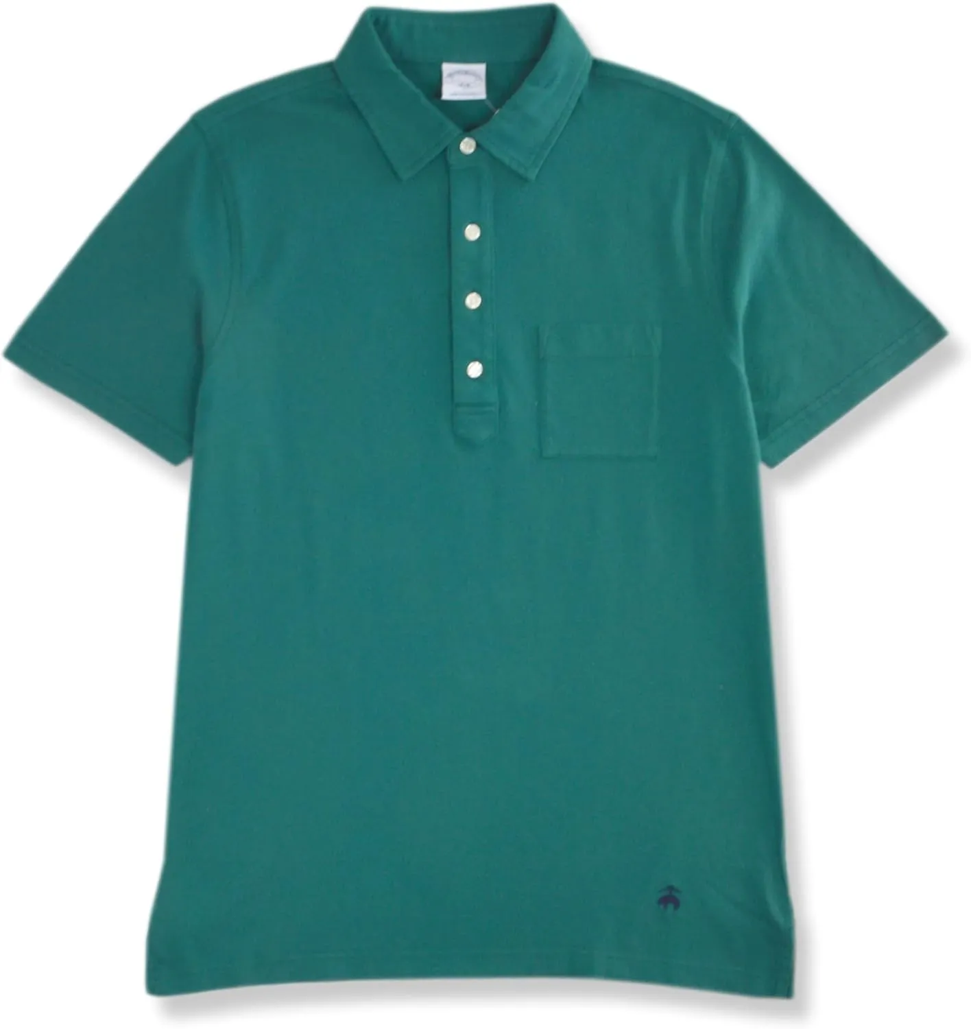 Brooks Brothers Mens Slim Fit Soft Knit Cotton Pocket Four Button Polo Shirt,