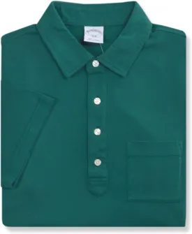 Brooks Brothers Mens Slim Fit Soft Knit Cotton Pocket Four Button Polo Shirt,