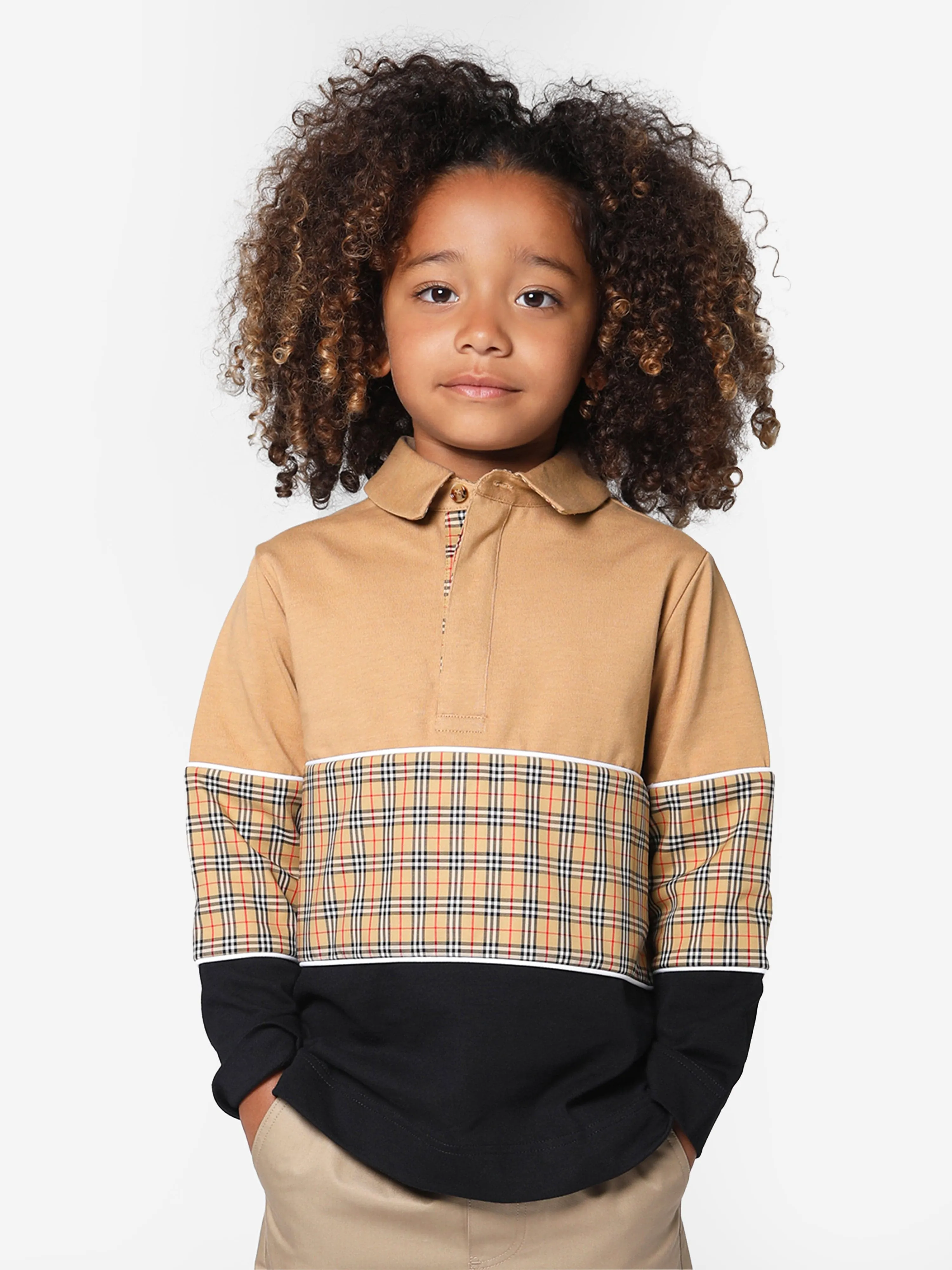 Burberry Boys Long Sleeve Gerry Polo Shirt