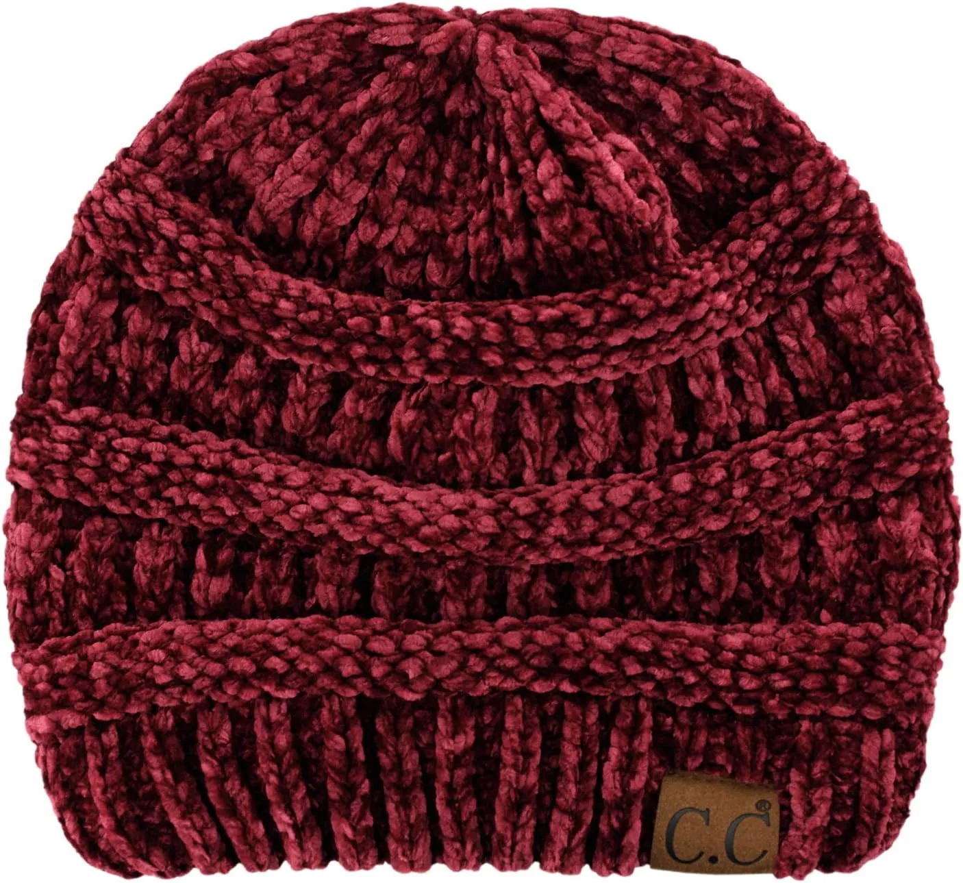C.C Women's Chenille Soft Warm Thick Knit Beanie Cap Hat