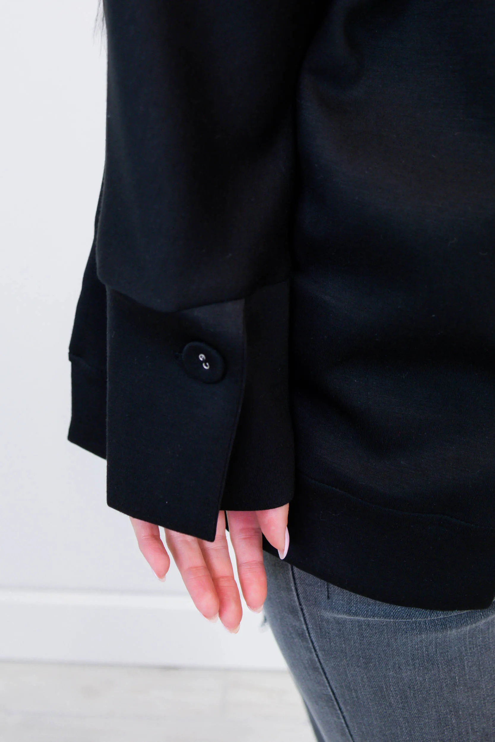 Chelsea Round Neck Dolman Top | Black