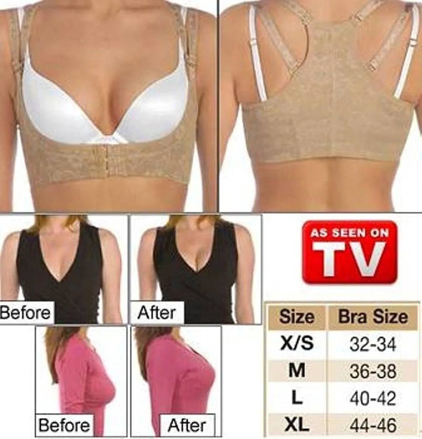 Chic Shaper Perfect Posture - Nude - Medium (Bust Size  36-38)