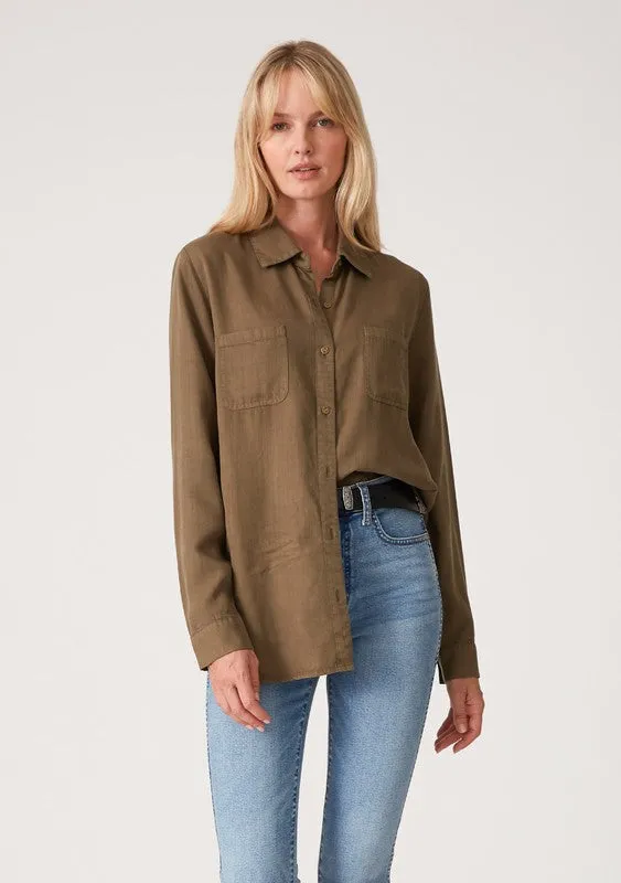 CLASSIC LONG SLEEVE TWO POCKET SHIRT (MILITARY GREEN)