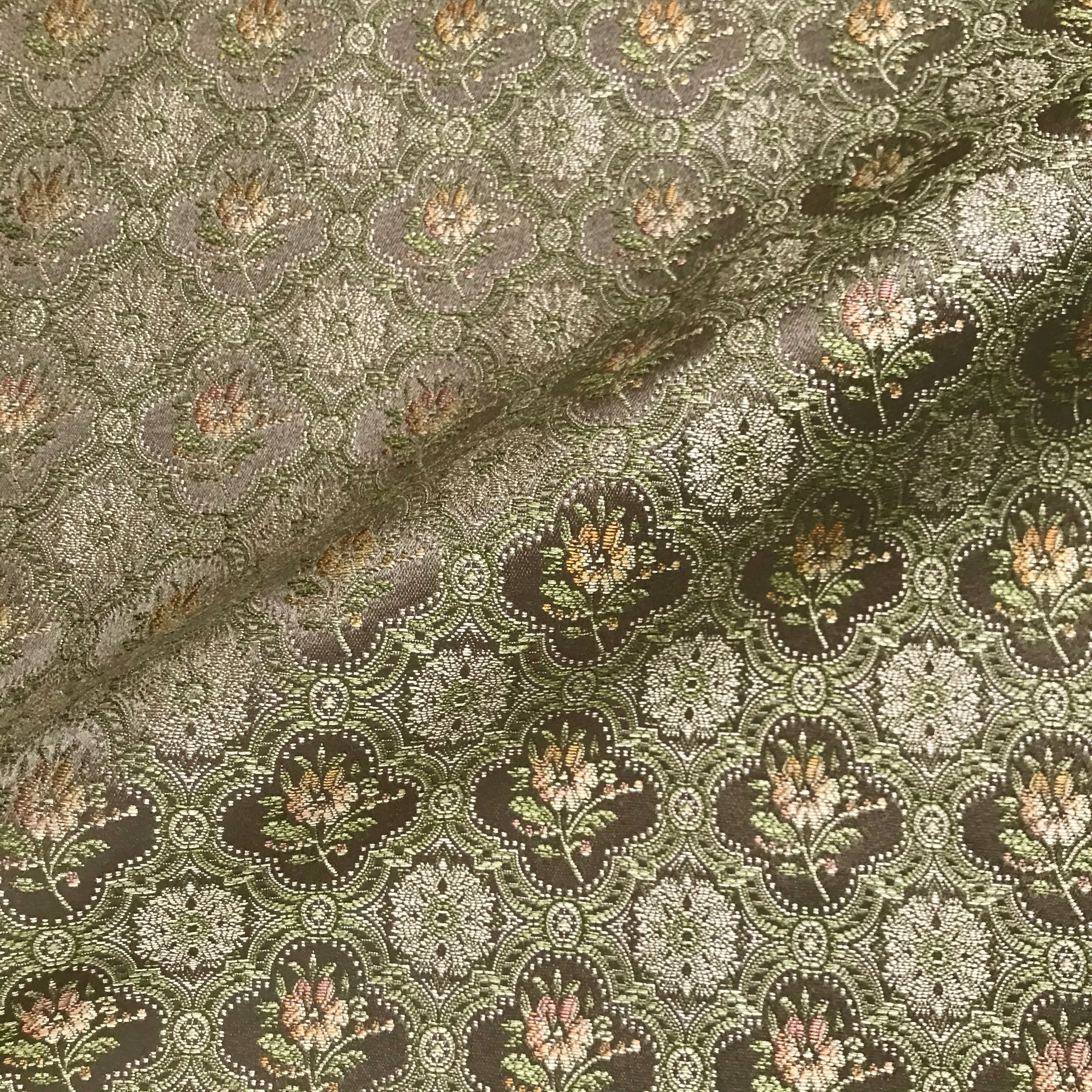 Copper Amaryllis Lightweight Floral Upholstery Fabric - 54"