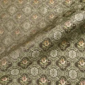 Copper Amaryllis Lightweight Floral Upholstery Fabric - 54"