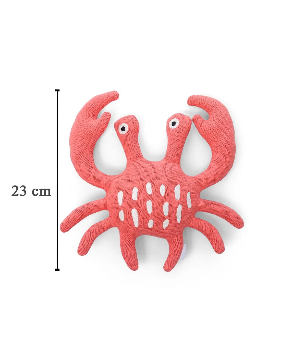 Crabby Cotton Knitted Stuffed Soft Toy (French Pink)