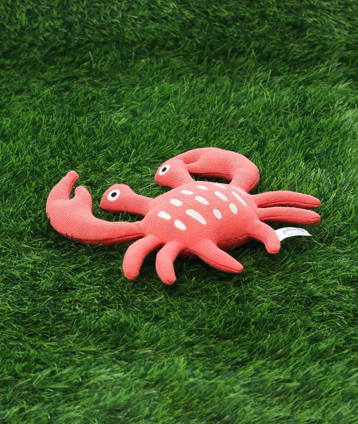 Crabby Cotton Knitted Stuffed Soft Toy (French Pink)