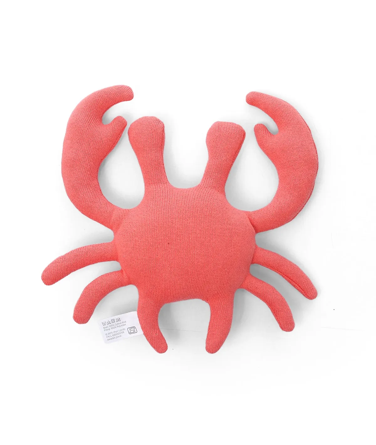Crabby Cotton Knitted Stuffed Soft Toy (French Pink)