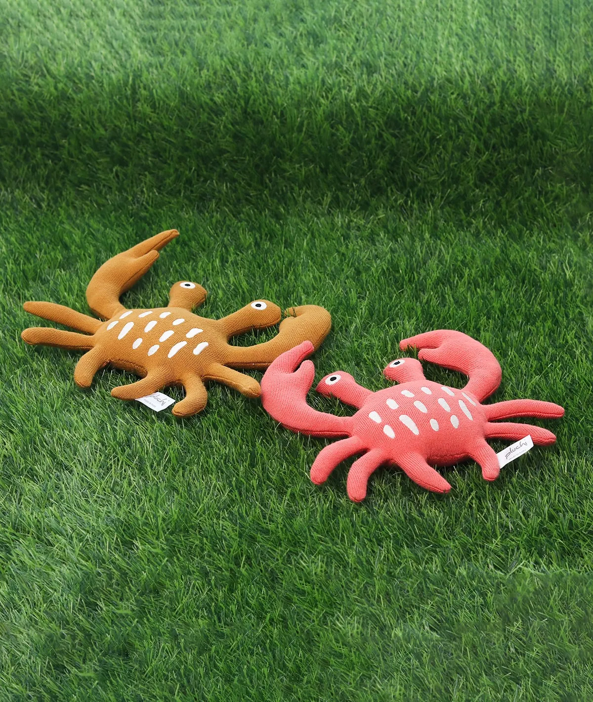 Crabby Cotton Knitted Stuffed Soft Toy (French Pink)