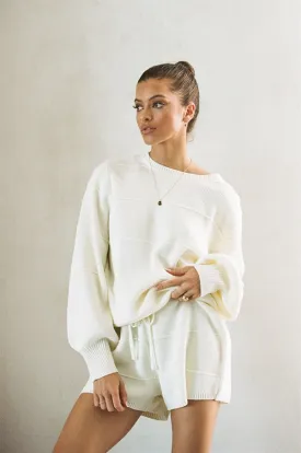 Cream Knit Top
