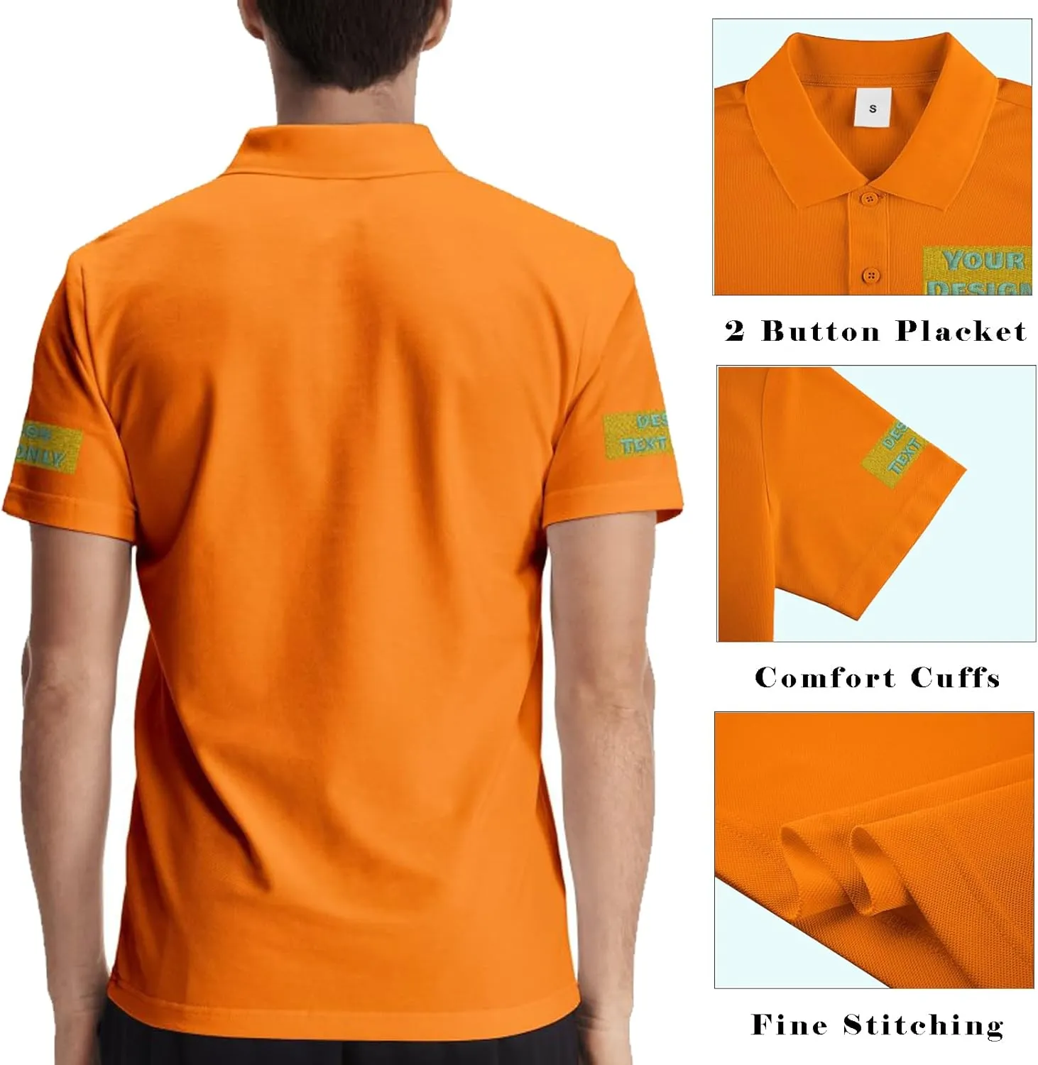 Custom Polo Shirts Design Your Own Logo Photo Name Customized for Men Company Polos Personalized Golf Tshirts S-4XL