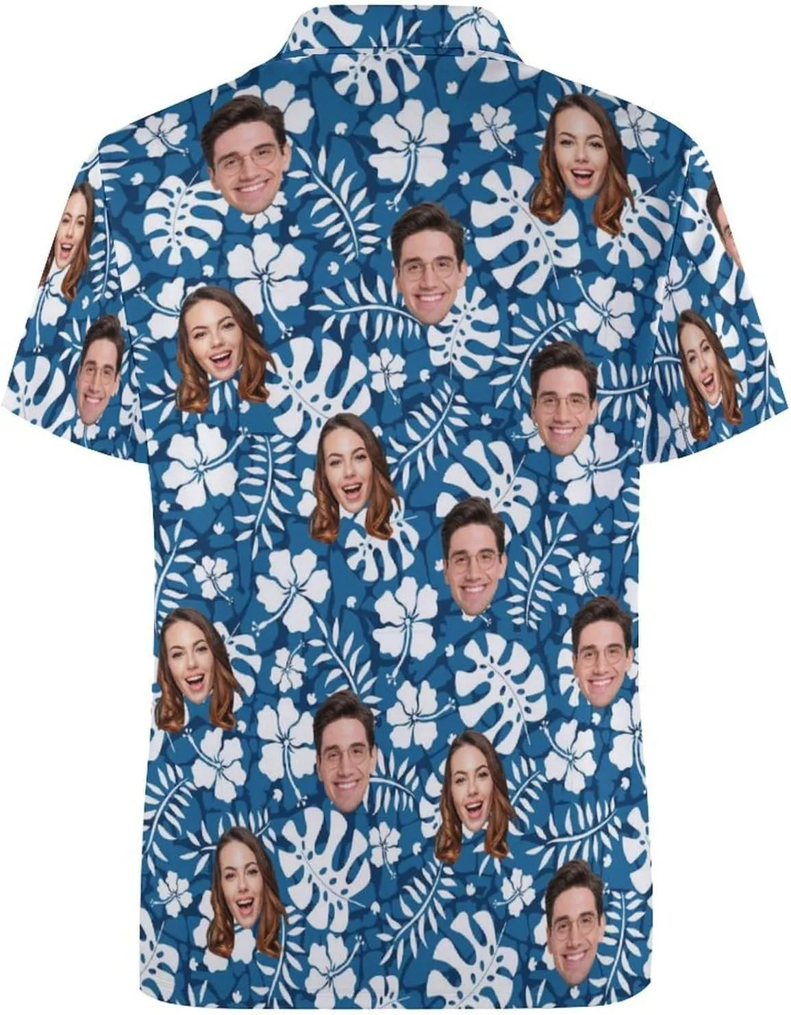 Custom Polo Shirts Design Your Own,Personalized Polo T-Shirt for Men,Customized Funny Golf Tee Shirt with Faces