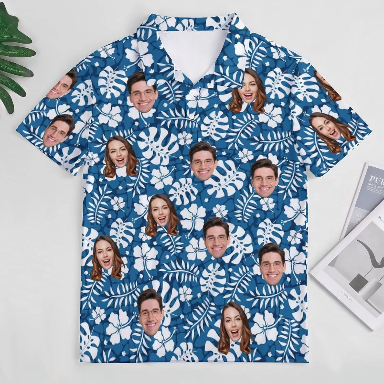 Custom Polo Shirts Design Your Own,Personalized Polo T-Shirt for Men,Customized Funny Golf Tee Shirt with Faces