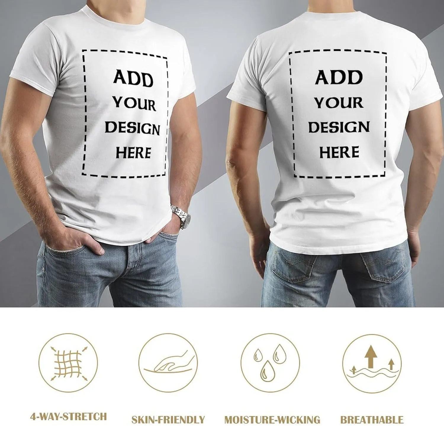Custom t Shirt Design Your Own Image Text Personalized Adult Printing Shirts