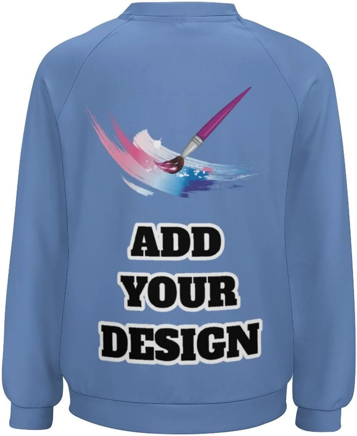 Custom Women's Long Sleeve Sweatshirt Design Your Own T Shirt Personalized Crewneck Sweatshirts With Text Photo Logo
