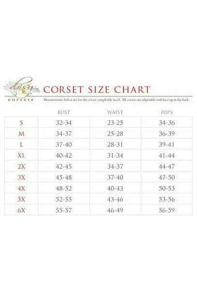Daisy Corsets Top Drawer Black Faux Leather Double Steel Boned Curvy Cut Waist Cincher Corset