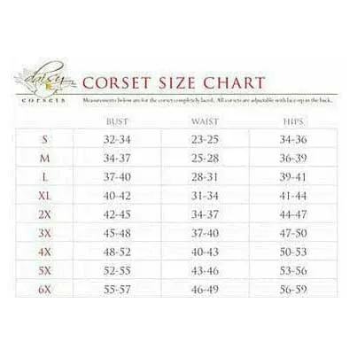 Daisy Corsets Top Drawer Double Steel Boned Curvy Cut Waist Cincher Corset