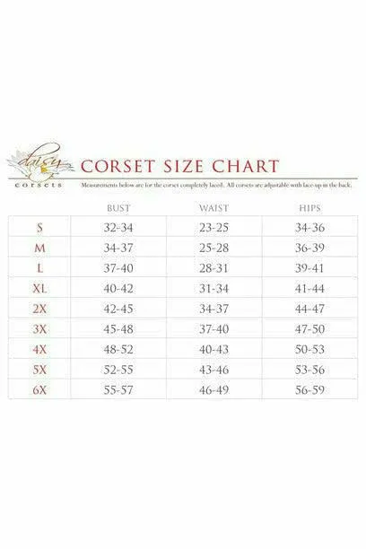 Daisy Corsets Top Drawer White Satin Double Steel Boned Curvy Cut Waist Cincher Corset w/Lace-Up Sides