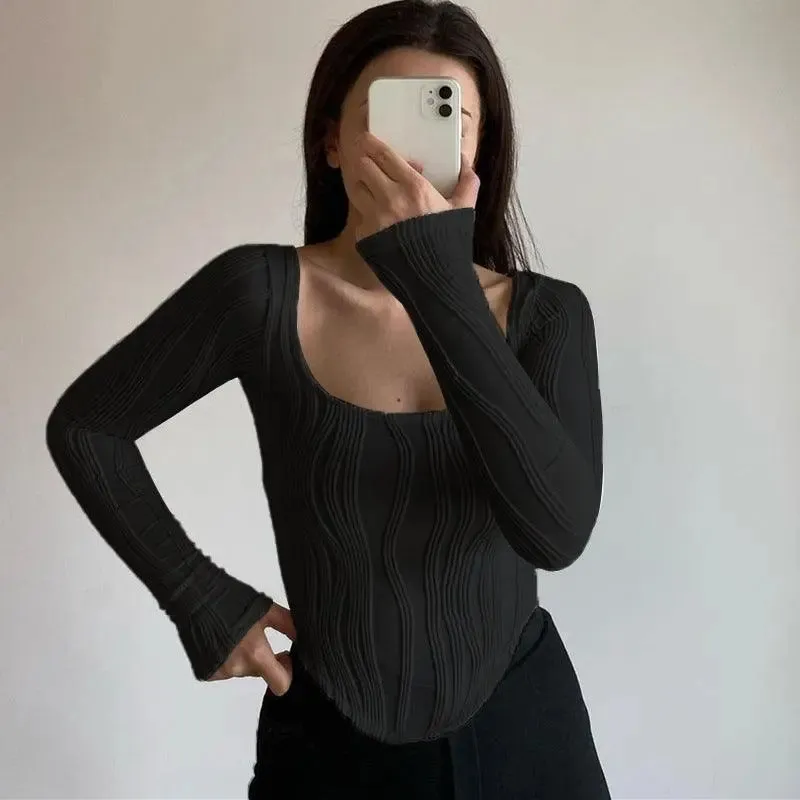 Detailed Long Sleeve Top