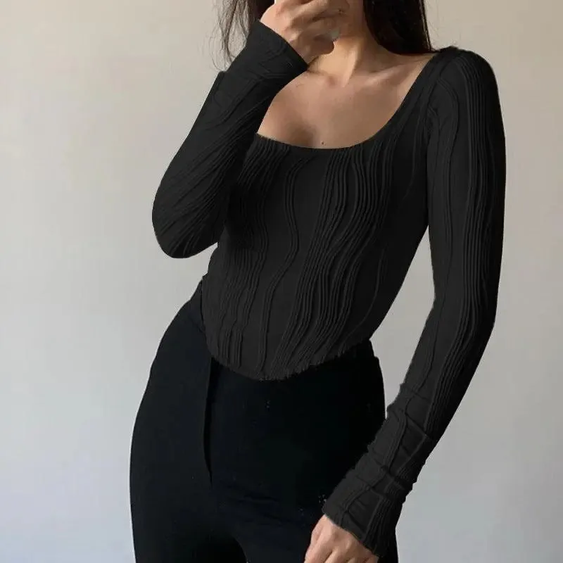 Detailed Long Sleeve Top