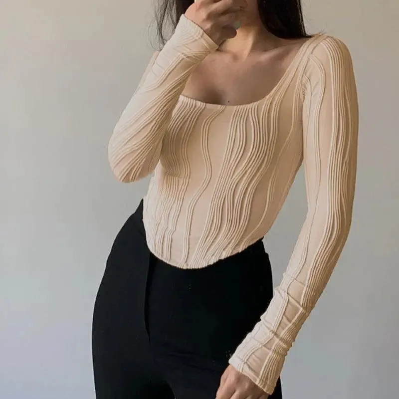 Detailed Long Sleeve Top