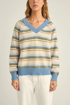 Distant Shores Striped Sweater Blue Stripe