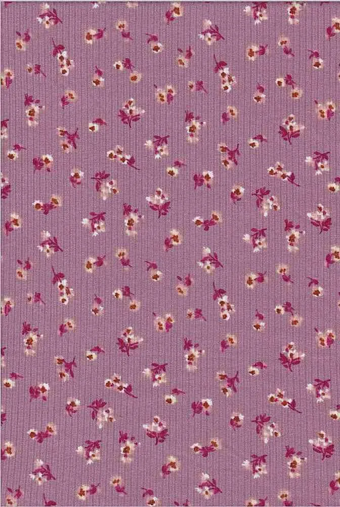 DITSY FLORAL PRINTED ON SOFT POLYESTER SPANDEX 4X2 RIB NFF181209-026