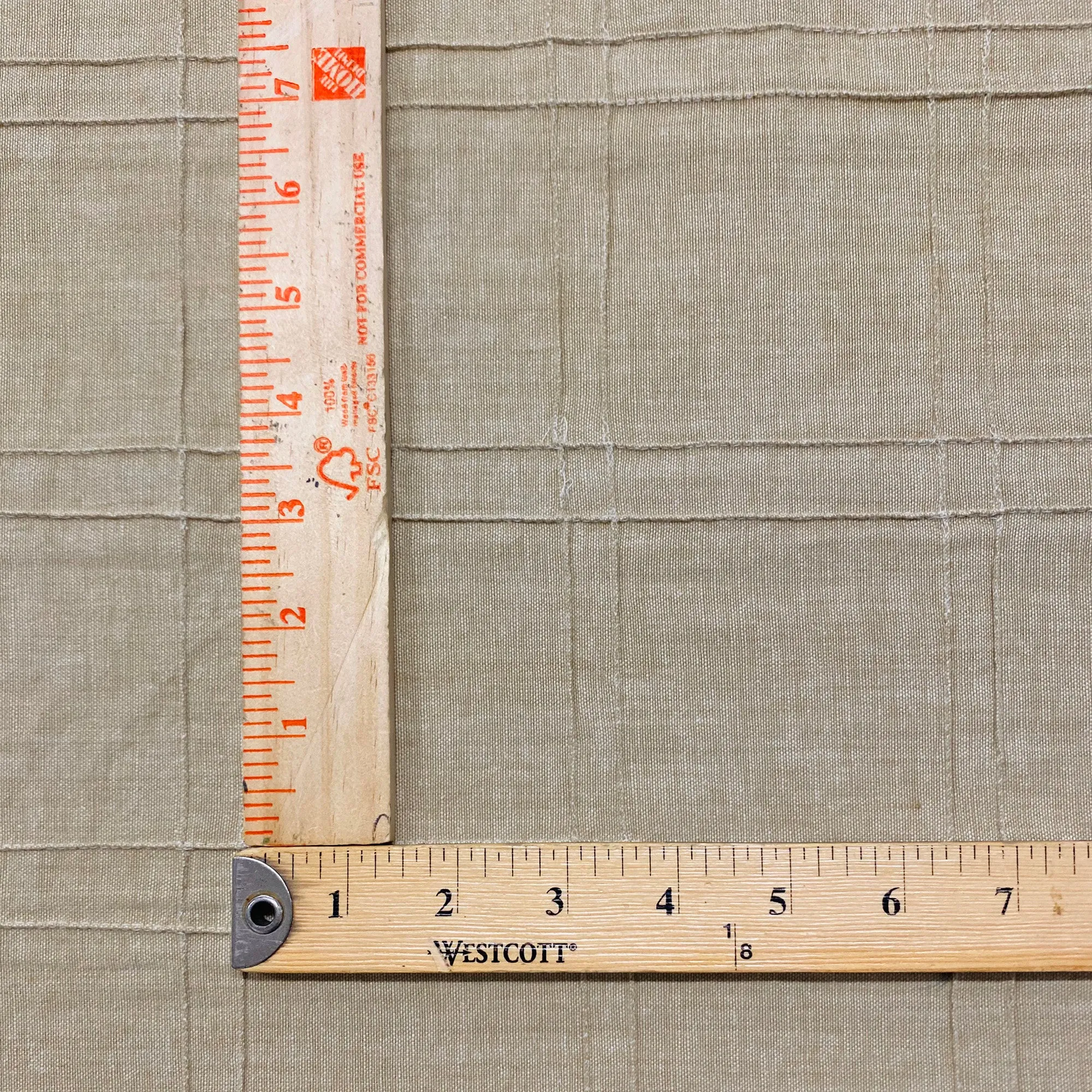 Dune Sand 100% Cotton Pintuck Upholstery Fabric 48"