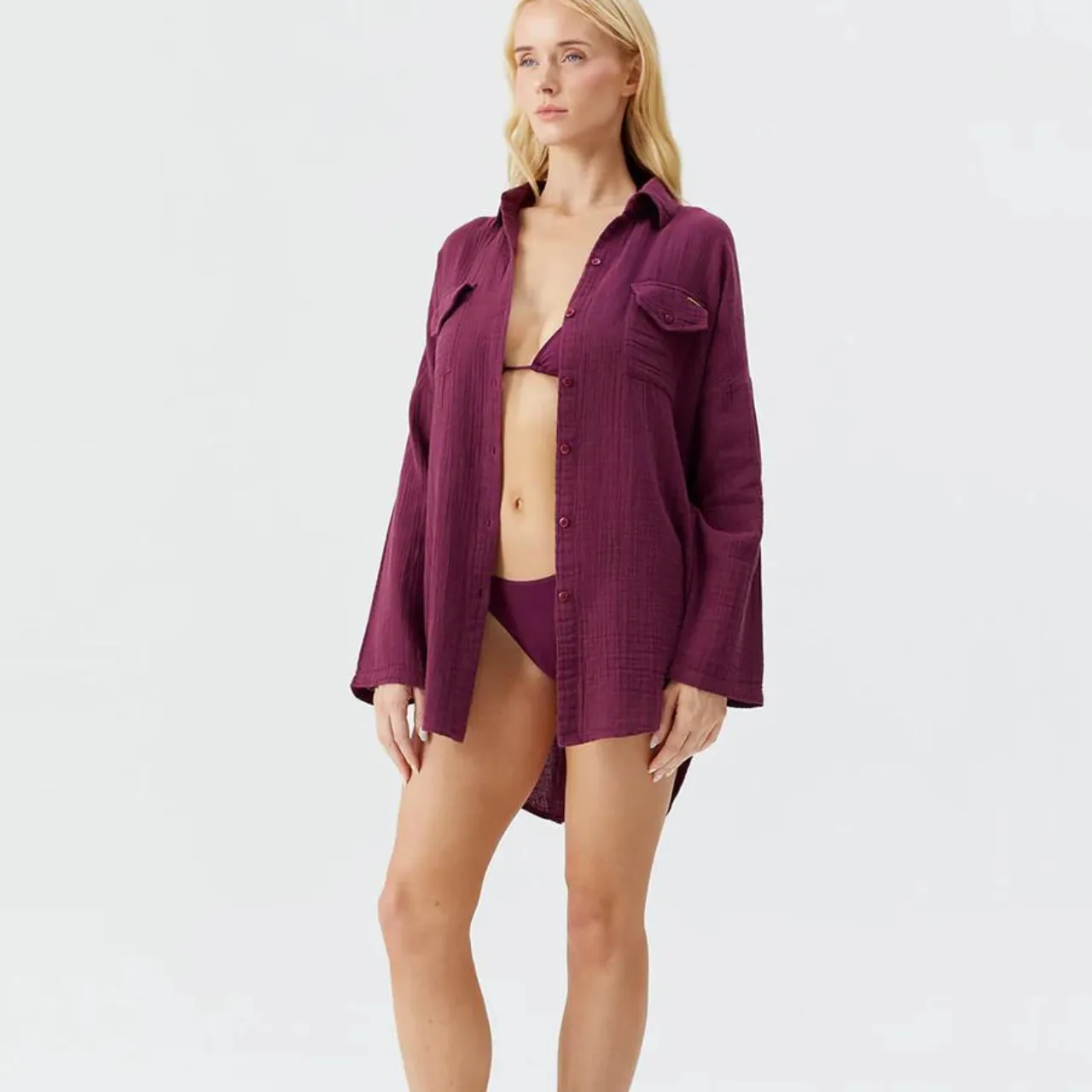 Elena Bordeaux Shirt