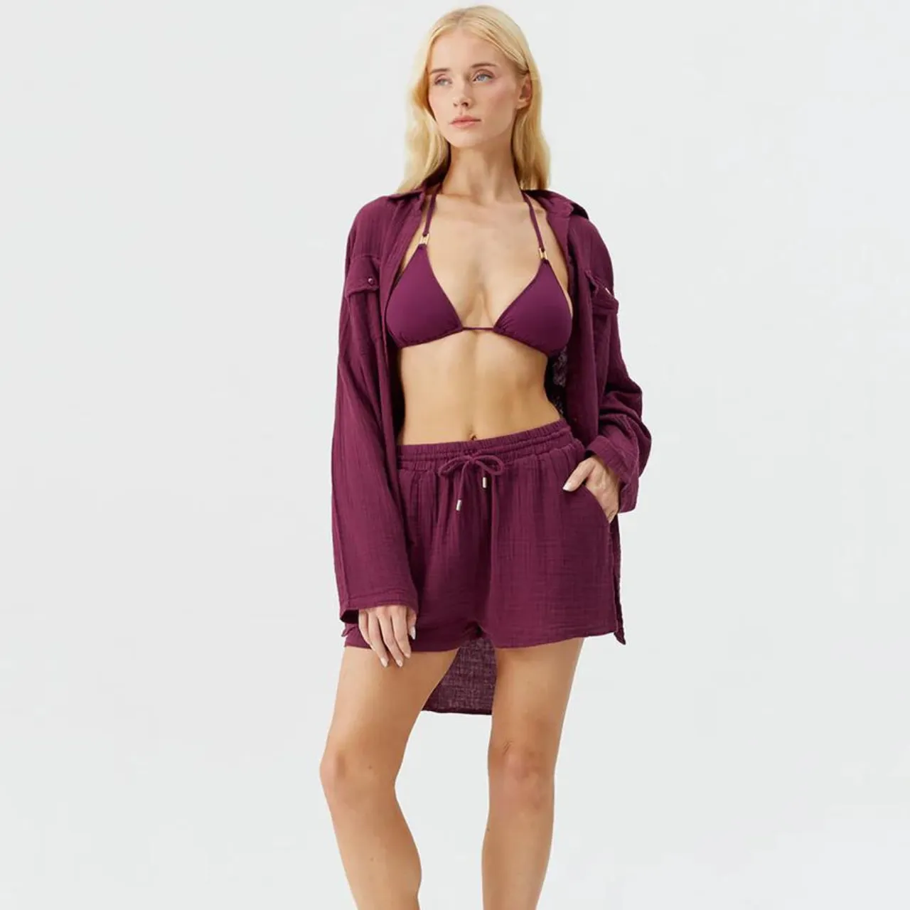 Elena Bordeaux Shirt